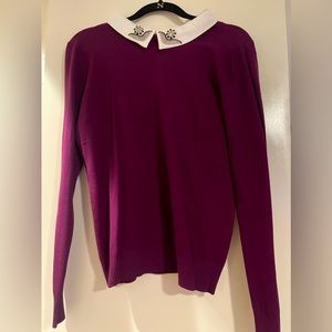 NWT Milano Bejeweled Collar Sweater